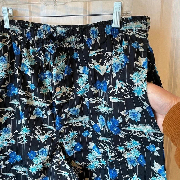 Caribbean Joe Cotton Casual Pull On Pajamas Pants Unisex Adult Size L Pockets - Picture 5 of 5